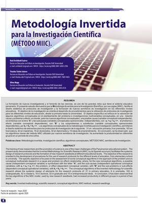 Metodología Invertida para la Investigación Científica (MÉTODO MIIC).